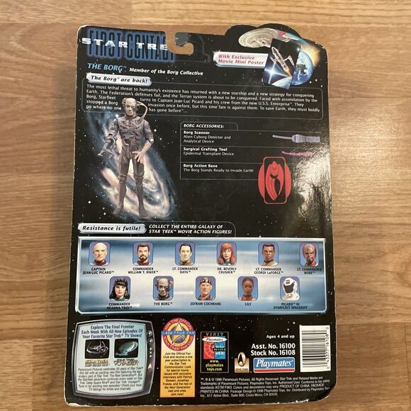 Star Trek First Contact The Borg Action Figure 1996 Playmates 16108 NIP! NEW - Picture 6 of 8